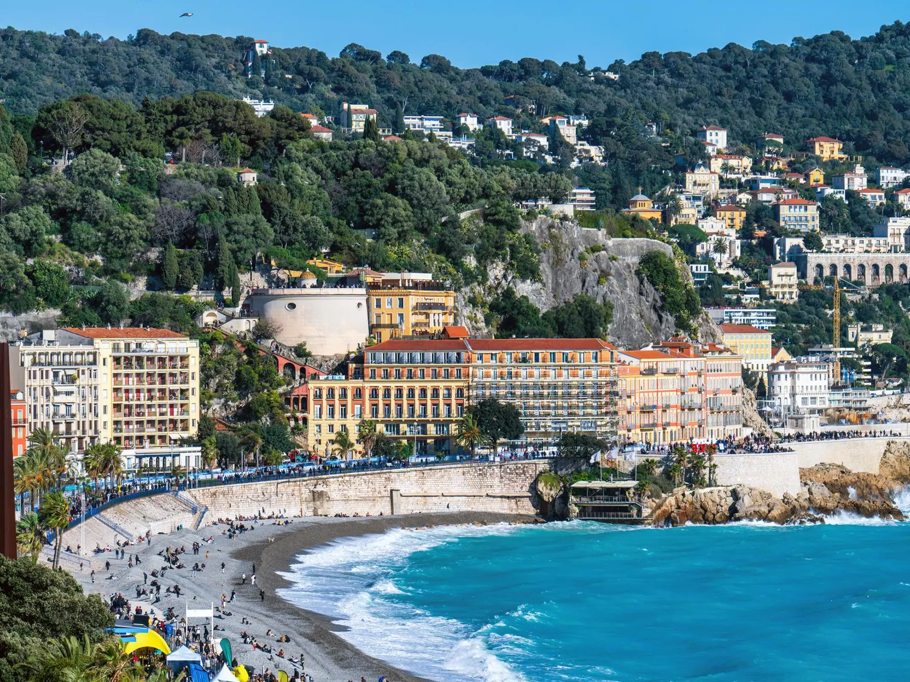Le front de mer de Nice, sur la Côte d’Azur