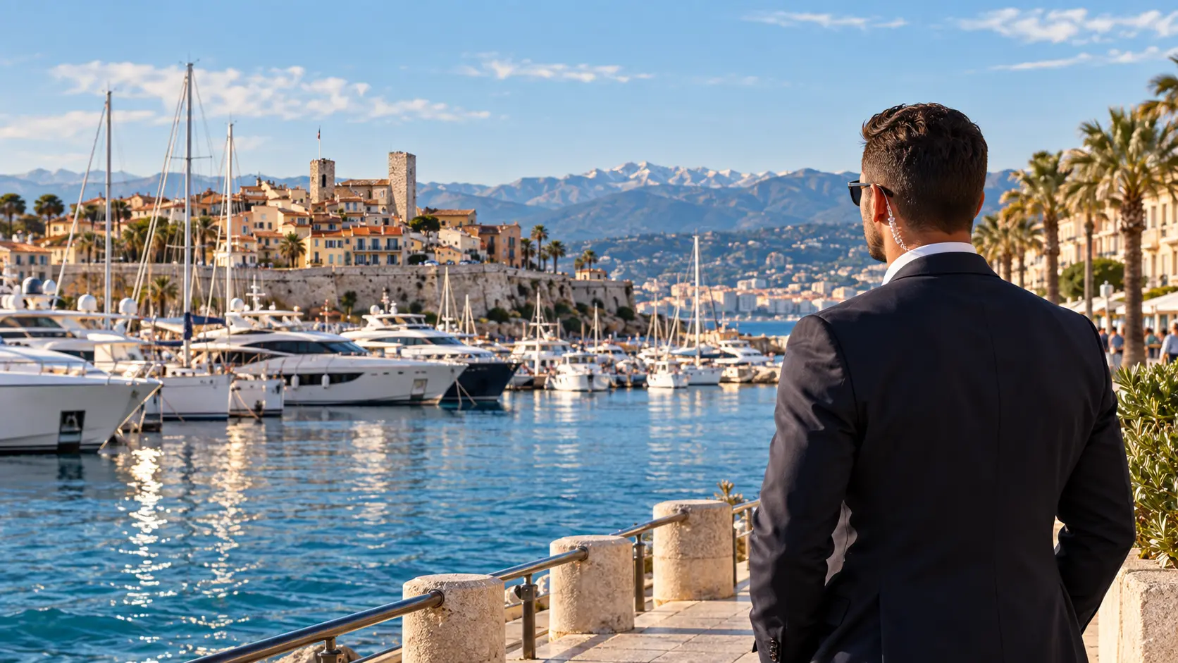 Discreet security on the Riviera marina